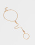 Pulseras Flexibles Pulsera Flexible Con Anillo Unido - Dorado