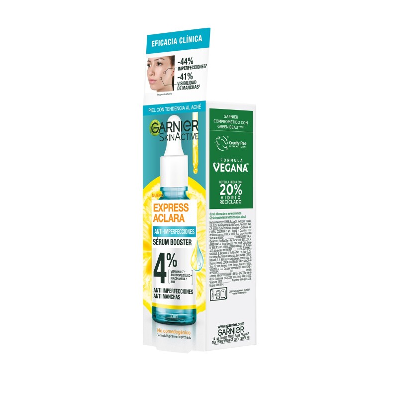 Sérum Anti Imperfecciones Express Aclara Garnier 30 Ml. Sérum Anti Imperfecciones Express Aclara Garnier 30 Ml.