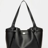Bolso Marble en efecto cuero graneado Negro