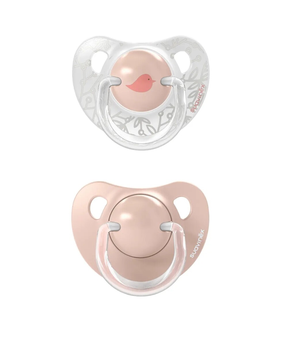 Setx2 Chupetes tetina anatomica 0-6m - Birdies coral 