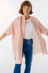 Camisa Azorella Rayas Rojo