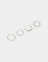 Sets Anillos Strass Anillos Sets De Metal - Plateado
