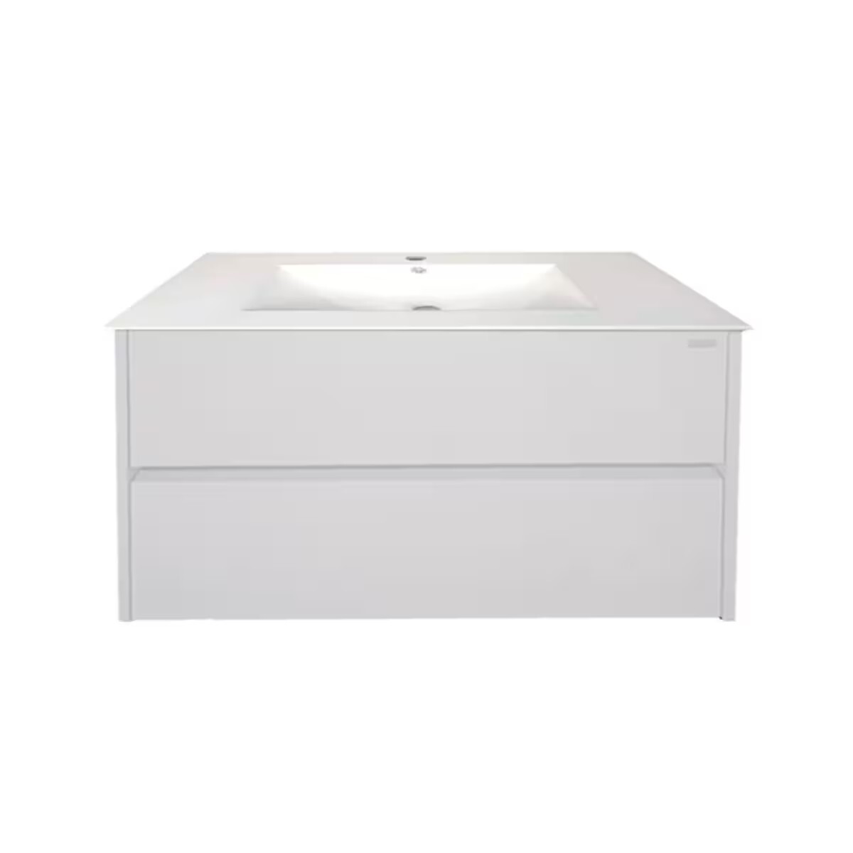 Mueble De Baño Suspendido Blanco 60 Cm Con Bacha De Loza 