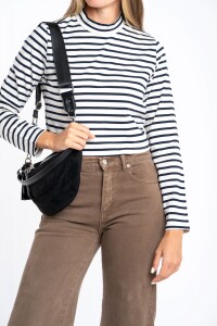 Polera Alogodón Elastano Rayada Nacar