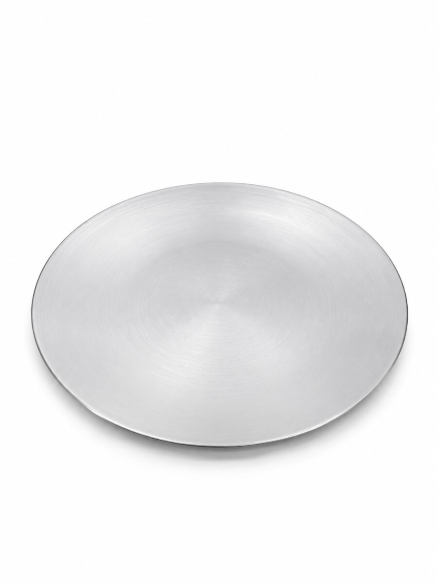 PLATO BASE DISCO - PLATEADO 
