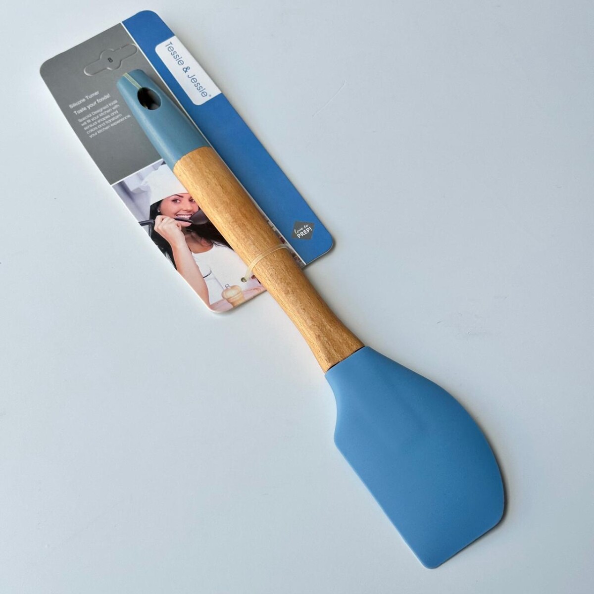 Espatula Reposteria Silicona Mango Bambu 30cm x 7cm 