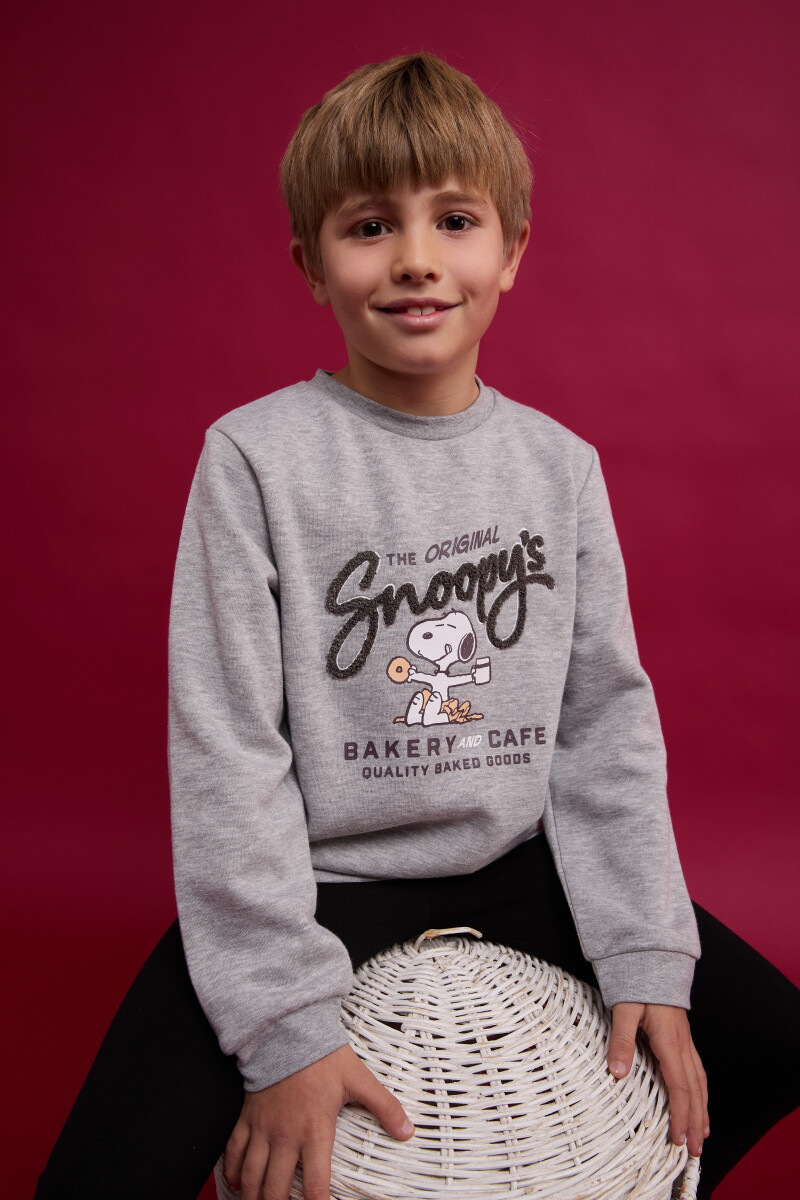 Sweater snoopy original mini Gris melange