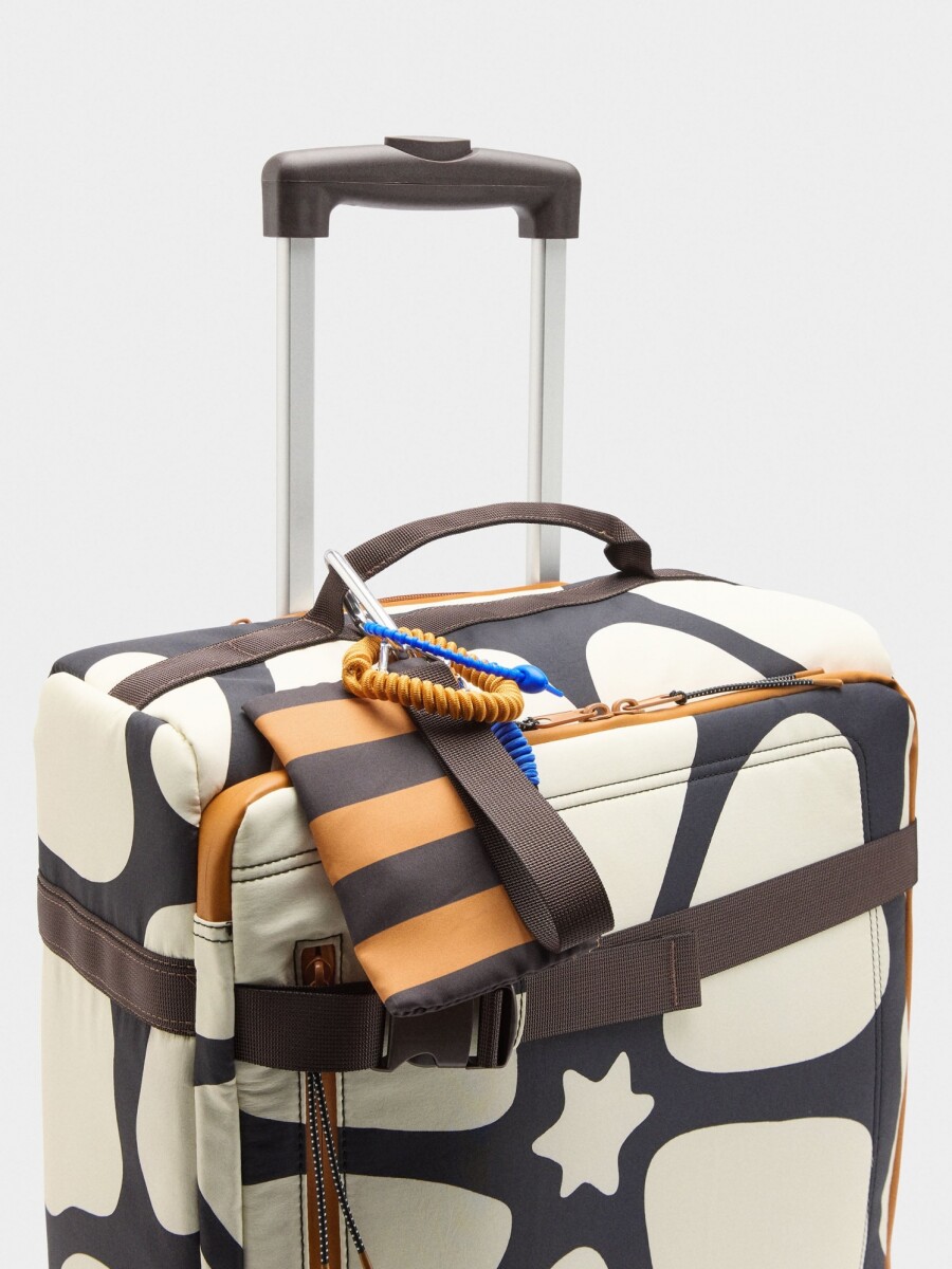 Maleta De Viaje Estampada De Nylon crudo