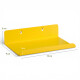 Estante organizador pequeño con borde para panel perforado pegboard metálico Amarillo