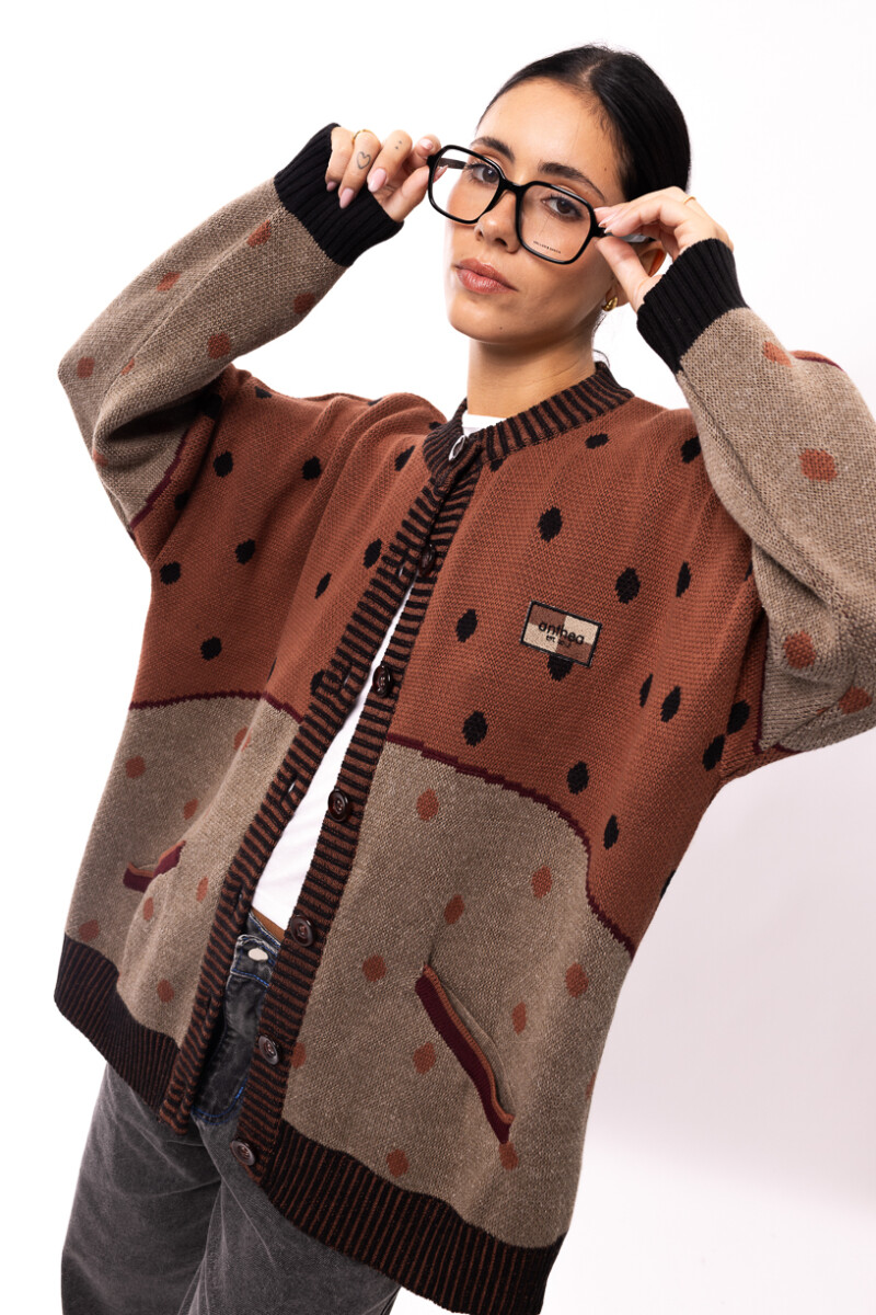 Cardigan VARSITY - Chocolate 