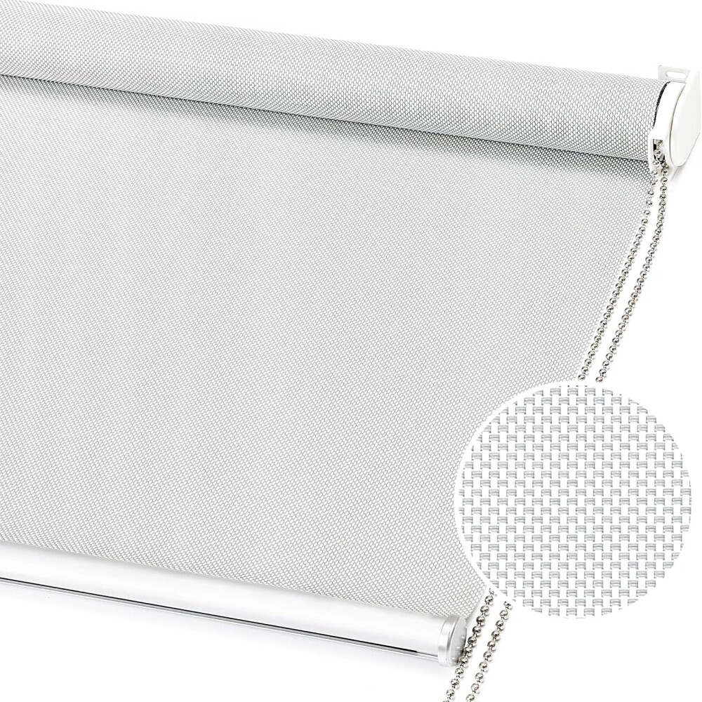 Cortina Screen Pvc Roller Tela Microperforada 1.50x2.00m Blanco