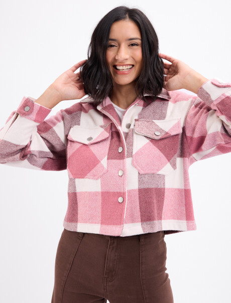 Sobrecamisa a cuadros Rose rosado