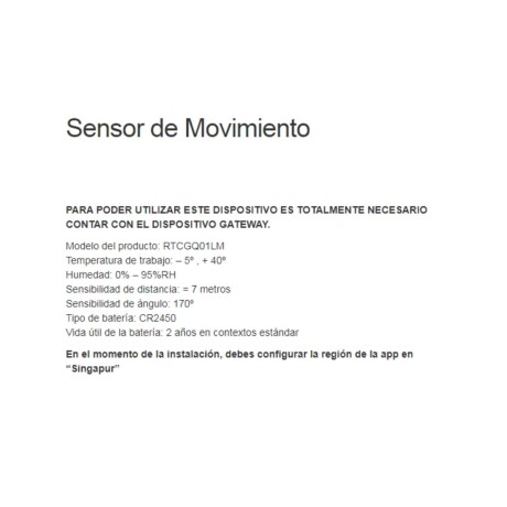 Sensor de movimiento Xiaomi V01