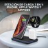Estacion De Carga iPhone Apple Watch AirPods Carga Rapida Color Variante Negro