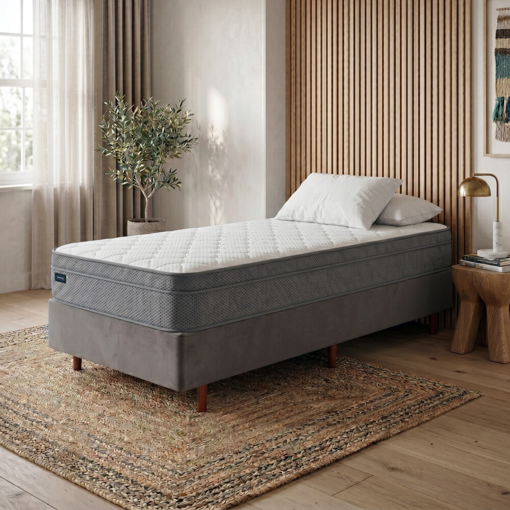 Conjunto Sommier 1 Plaza Premier Plus - Mannes Conjunto Sommier 1 Plaza Premier Plus - Mannes