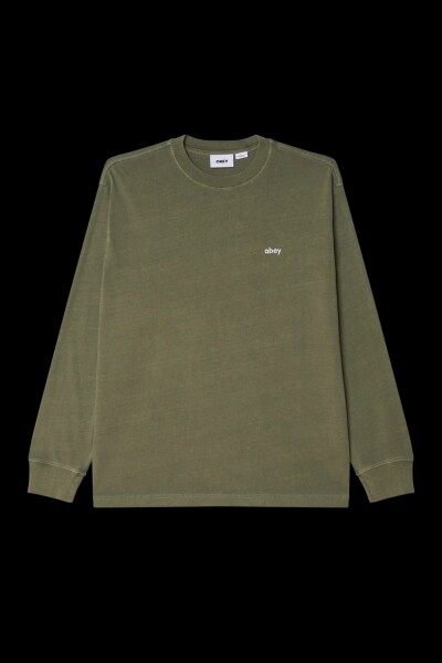 LOWERCASE PIGMENT TEE LS Verde