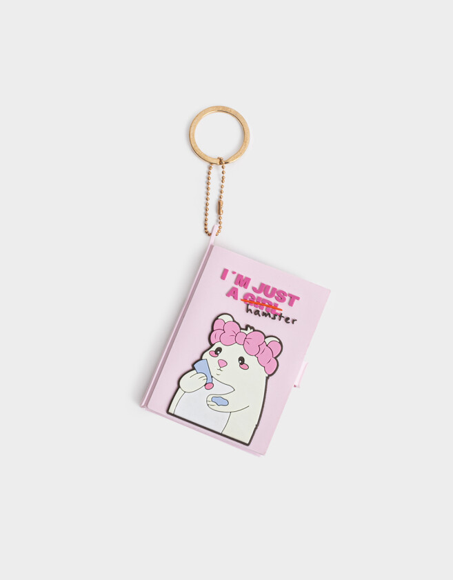 Llavero Silicona Llavero De Libreta De Silicona Con Arte En Relieve - Rosa Claro