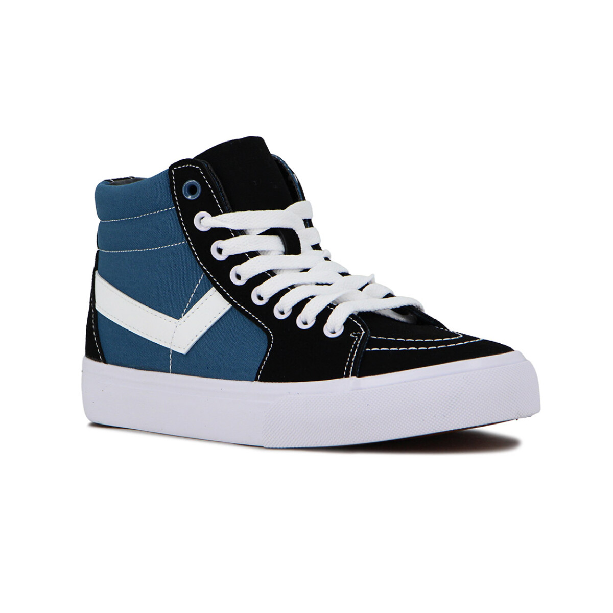 Pony Bota casual lona Unisex - Negro/Marino - Negro-Marino 