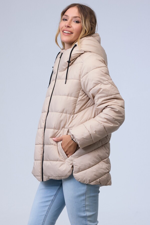 Campera Abrigo Puffer BEIGE