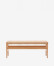 Banco Zaide de madera maciza de roble con acabado natural asiento de cuerda 120cm FSC100%