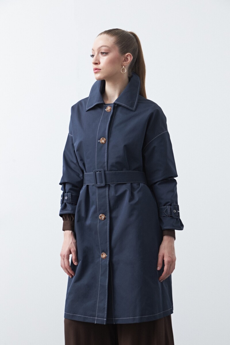 TRENCH TESSA Azul Marino