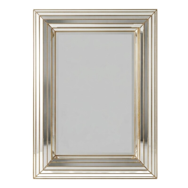 ESPEJO C/MARCO DORADO 57X76CM Unica