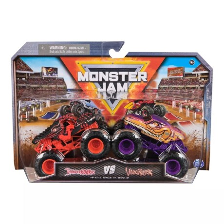 Pack X2 Vehículos Monster Jam 58702 1:64 Thunderroarus 001
