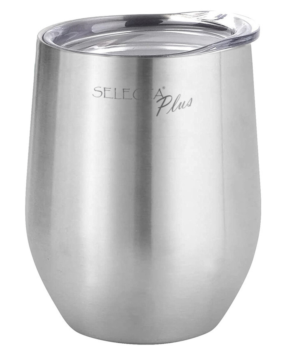 Vaso/Mate térmico Selecta con tapa en acero inoxidable 350ml - Inox 