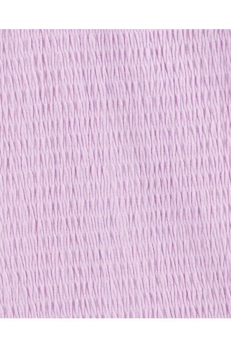 Remera de algodón, texturada, púrpura Sin color