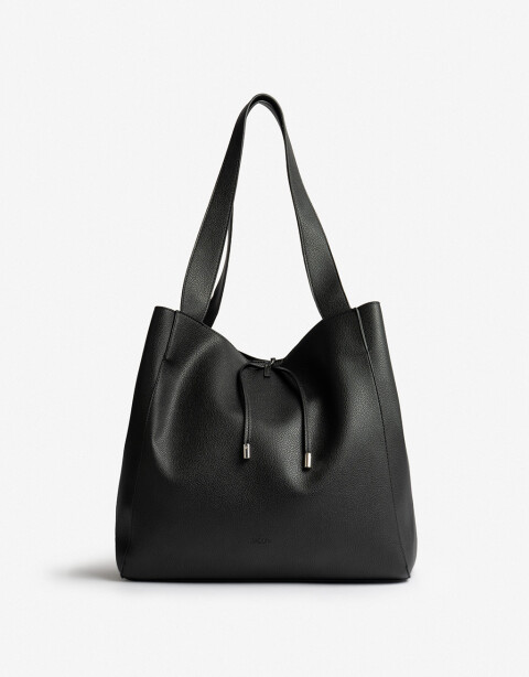 Shopper Basicos Shopper Con Bolso Negro - Negro