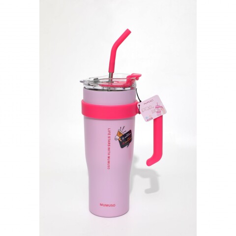 VASO AISLADO DE GRAN CAPACIDAD CON ASA (ROSA/1200 ML) VASO AISLADO DE GRAN CAPACIDAD CON ASA (ROSA/1200 ML)