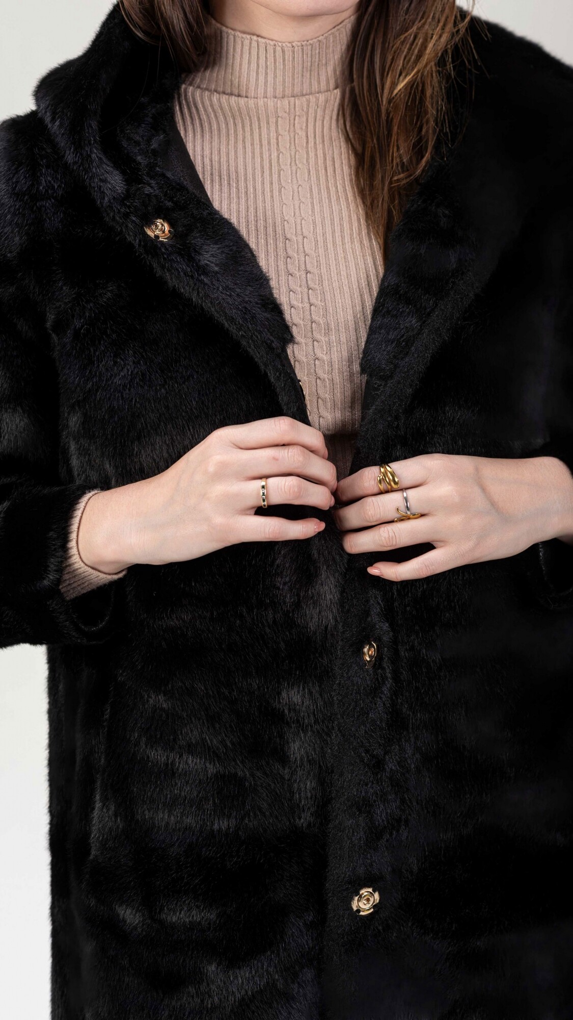 Campera Reversible Georgia Negro