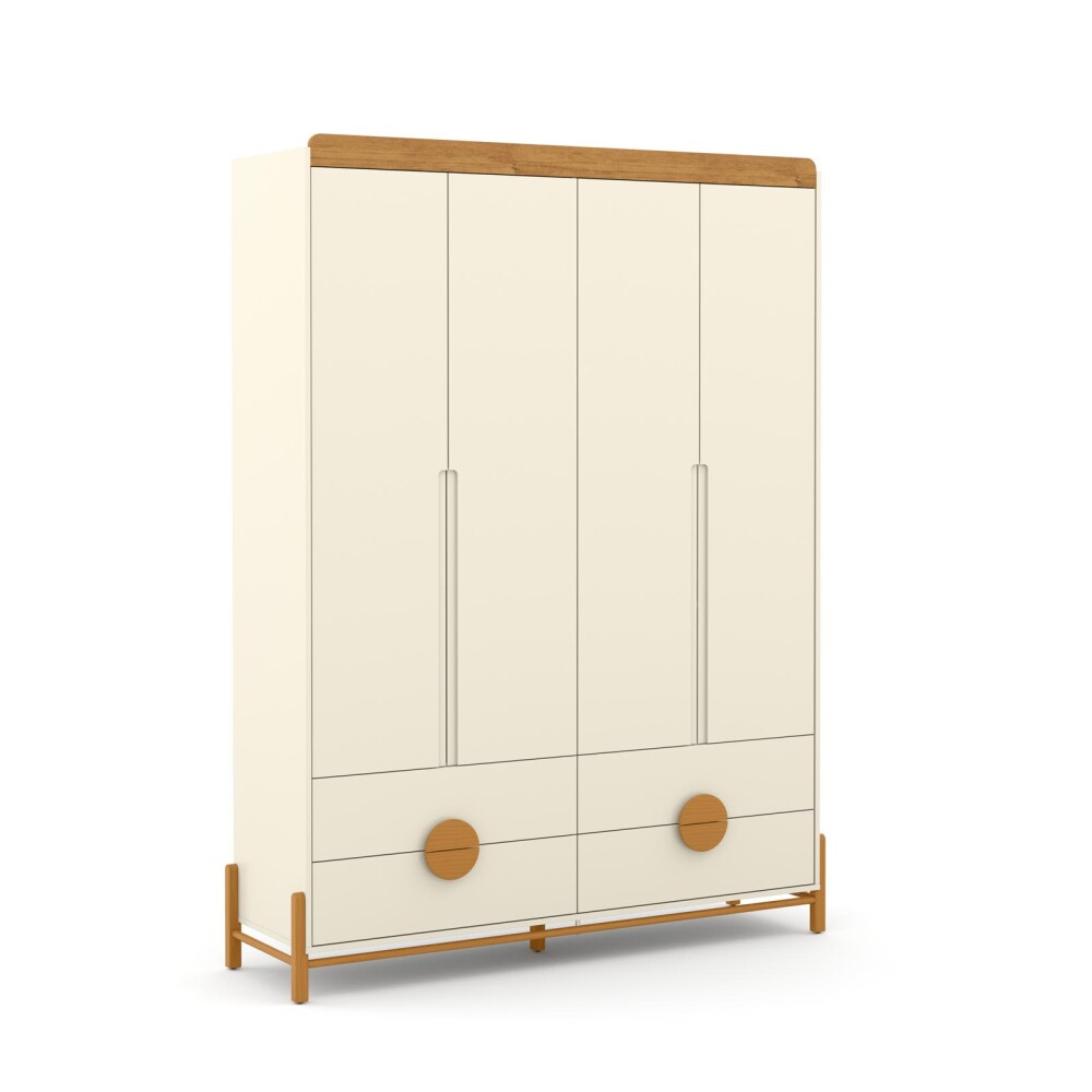 PLACARD TESS KIDS 4 PUERTAS MDF BLANCO