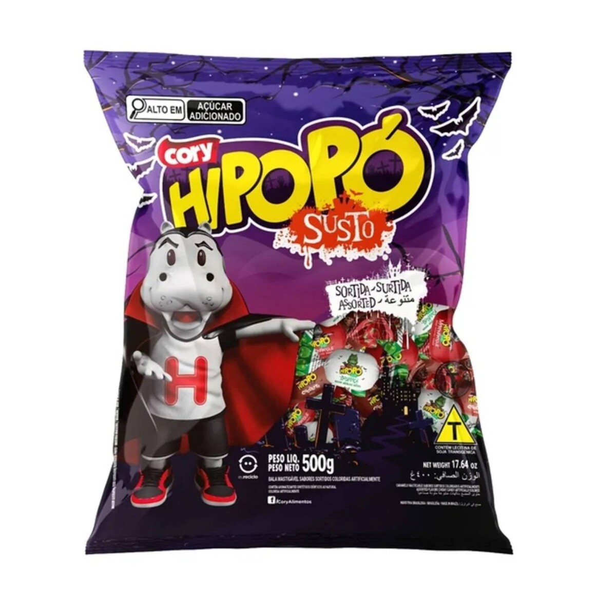 MASTICABLE HIPOPÓ 500grs SUSTO 100 Unidades 