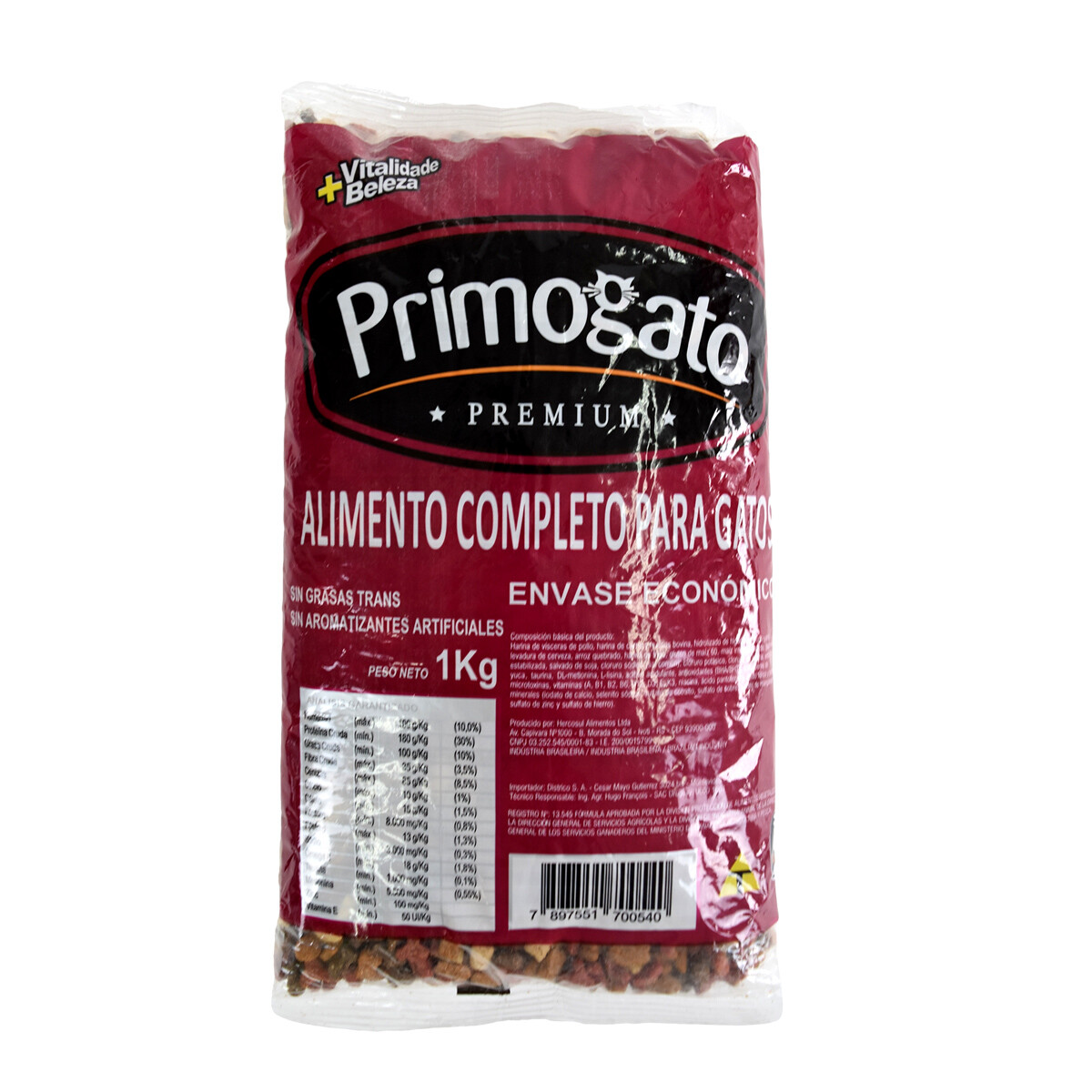 ALIMENTO P/GATO PRIMOGATO 1K PREMIUM 