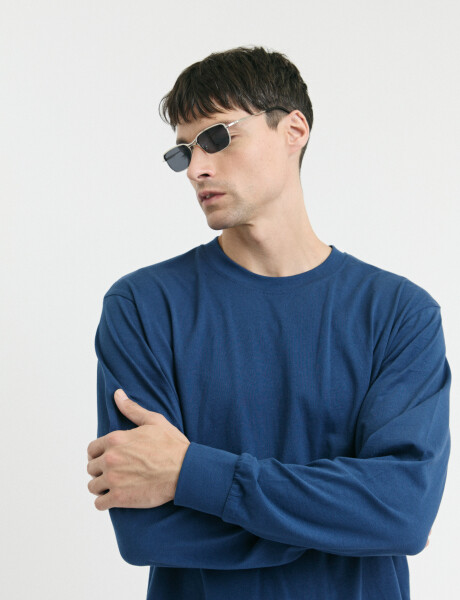 520682 T-SHIRT HARRINGTON LABEL Azul Piedra