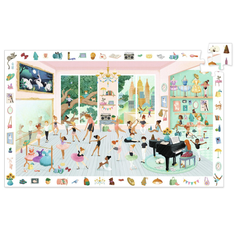 Puzzle de observación 100 piezas The dance school Djeco Puzzle de observación 100 piezas The dance school Djeco