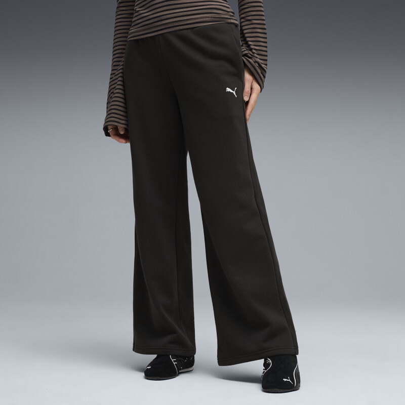 Pantalon PUMA ESS Cat Comf.Wide Leg FL op Mujer 692919 01 Negro