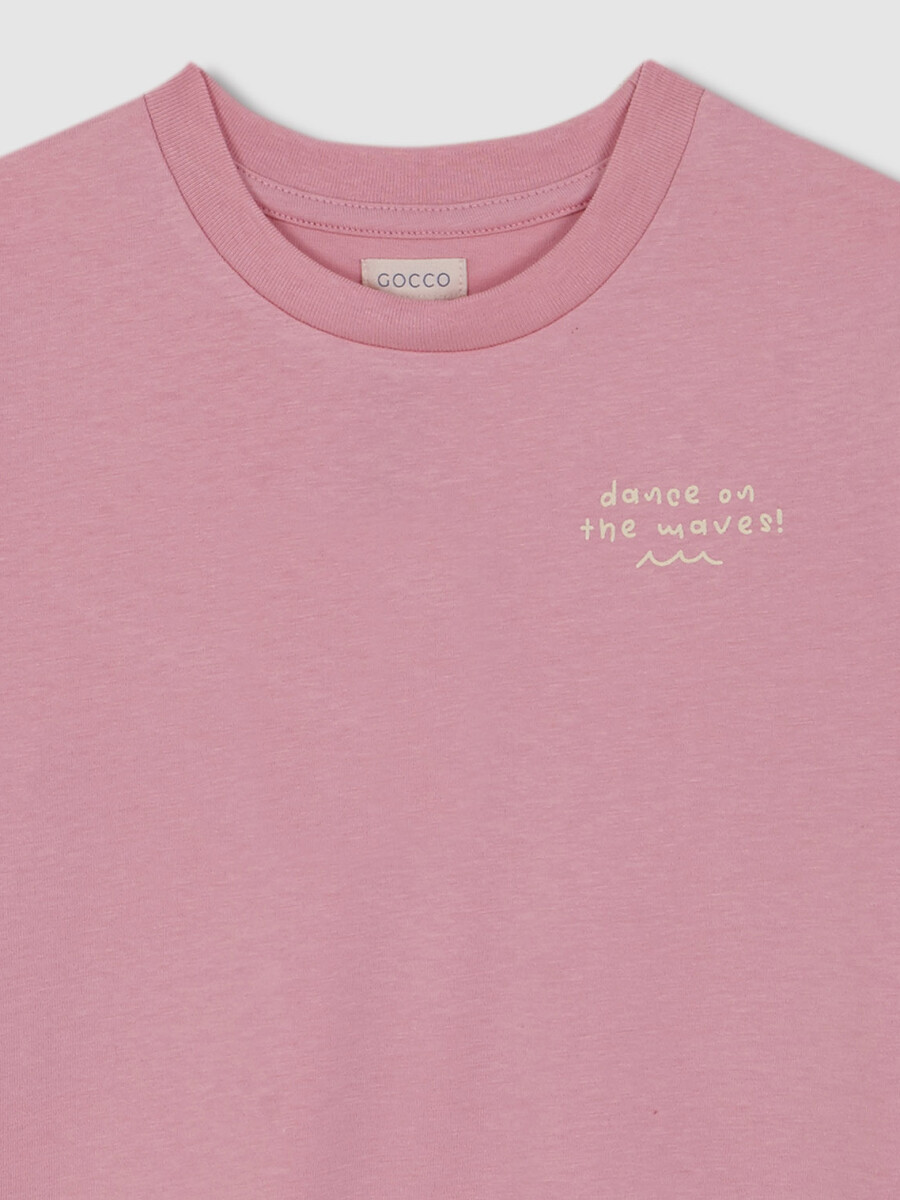 Camiseta Print Cocodrilo Rosa