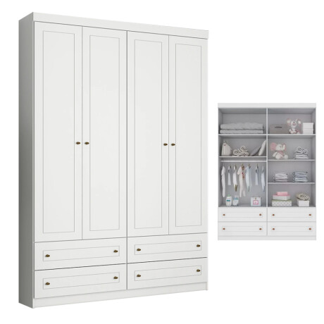 ROPERO 4 PUERTAS 4 CAJONES GUARDARROPA ARMARIO PLACARD CLOSET - LÍNEA AMERICANA ROPERO 4 PUERTAS 4 CAJONES GUARDARROPA ARMARIO PLACARD CLOSET - LÍNEA AMERICANA