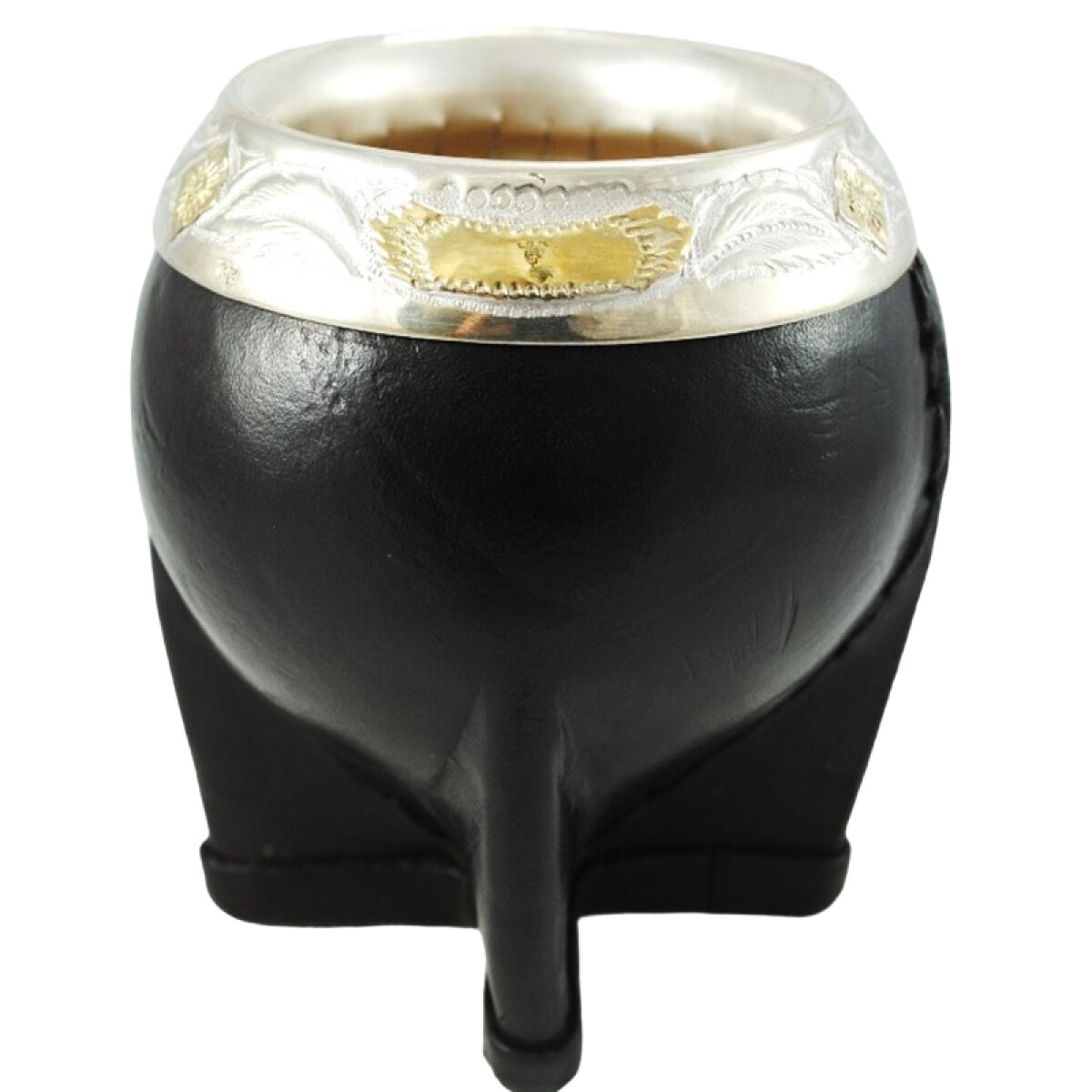 Mate de plata y apliques en oro modelo MODELO 528 C/pie 