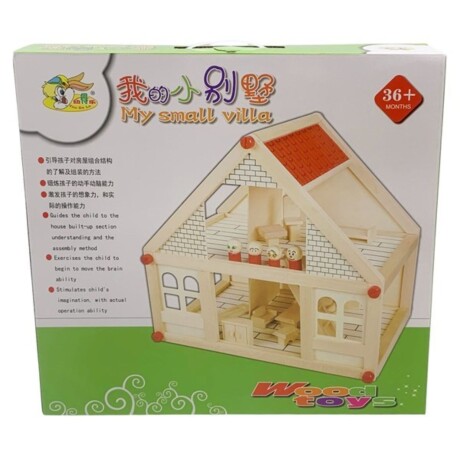 Casita de madera para armar 42 piezas con accesorios Casita de madera para armar 42 piezas con accesorios