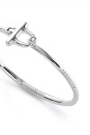 PULSERA CON CIERRE FRONTAL BAÑADA EN PLATA DE LEY CON TOPACIO BLANCO Pulsera