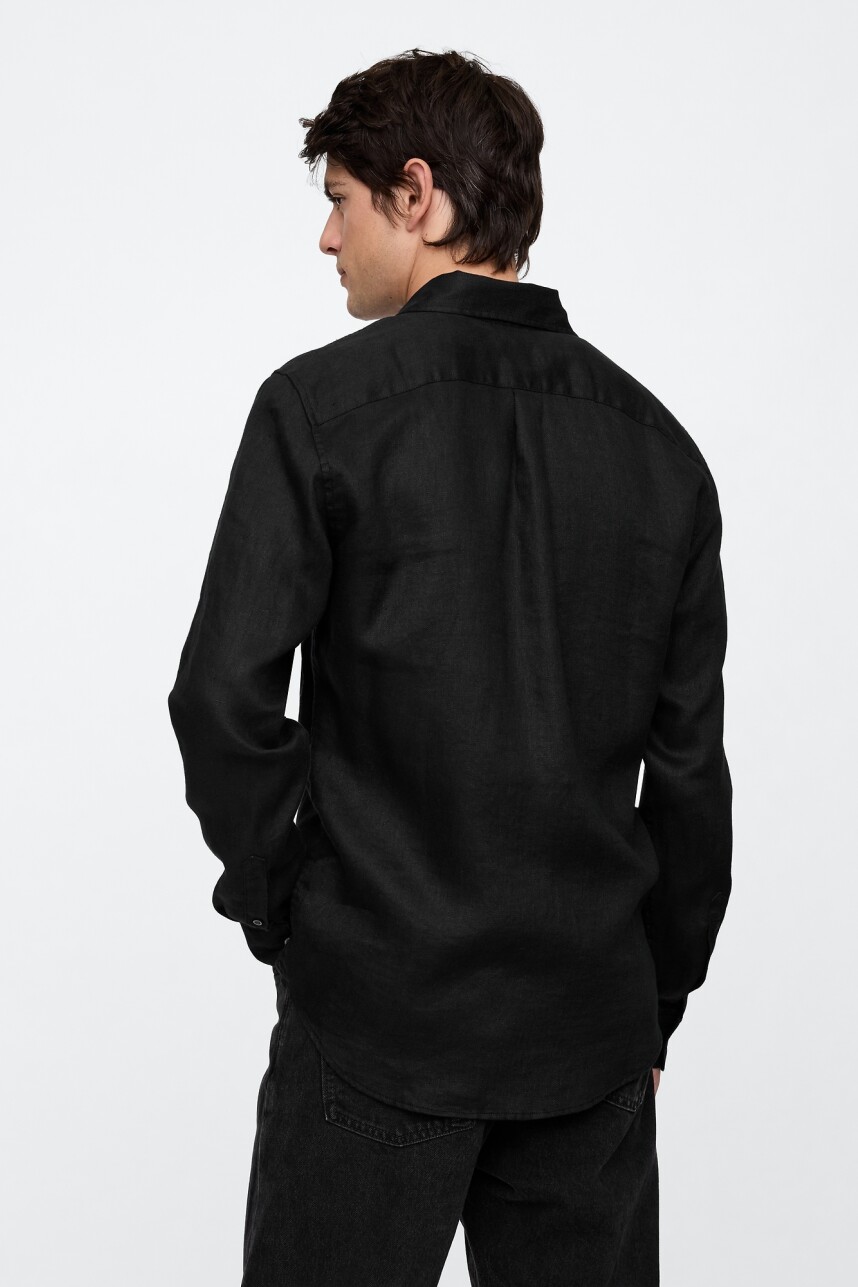 Camisa De Lino Oso Brannan Hombre Black 1