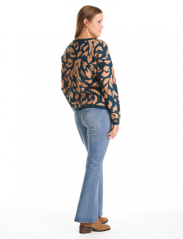 Buzo Animal Print MULTI/AZUL