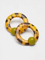 Pendientes De Aro Con Esfera multicolor