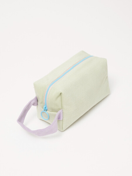 Cartuchera de pana Verde