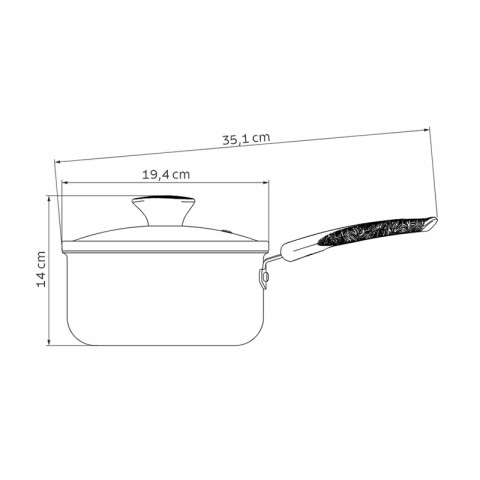 Olla color verde Ø 18cm. con mango "LYF" -TRAMONTINA TR5434
