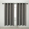 Cortina 100% Blackout 2 Paños Lumax Textura Lino 140x220cm Gris