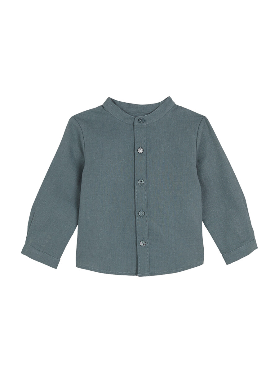 Camisa Mao De Lino Gris